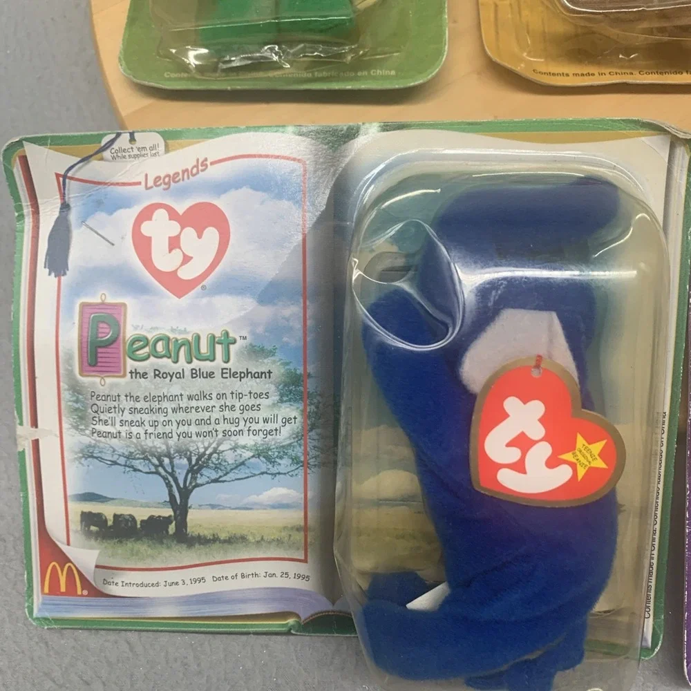 McDonalds TY Beanie Babies Lot of 5-Bronty Erin Glory Peanut Britannia Sealed